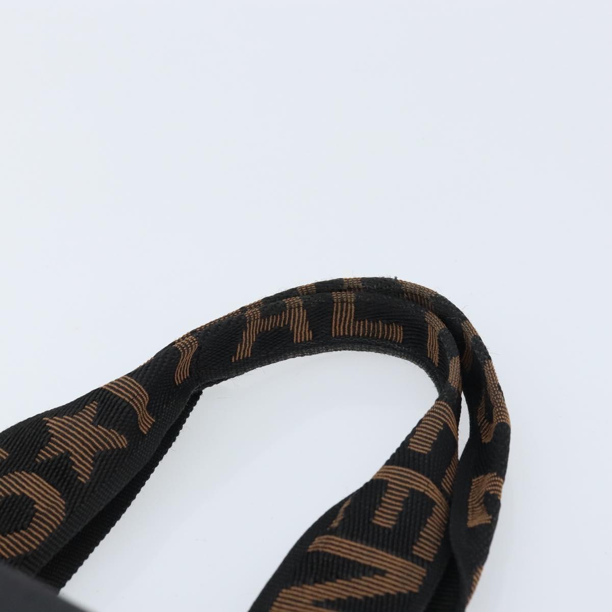 FENDI Tote Bag Canvas Black Auth ka2877