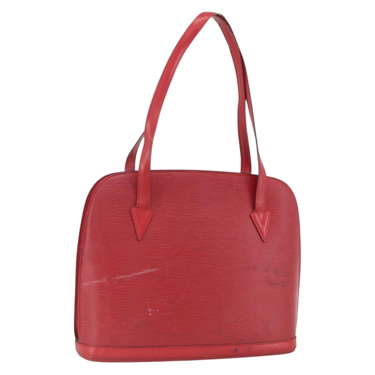 LOUIS VUITTON Epi Lussac Shoulder Bag Red M52287 LV Auth ka2880