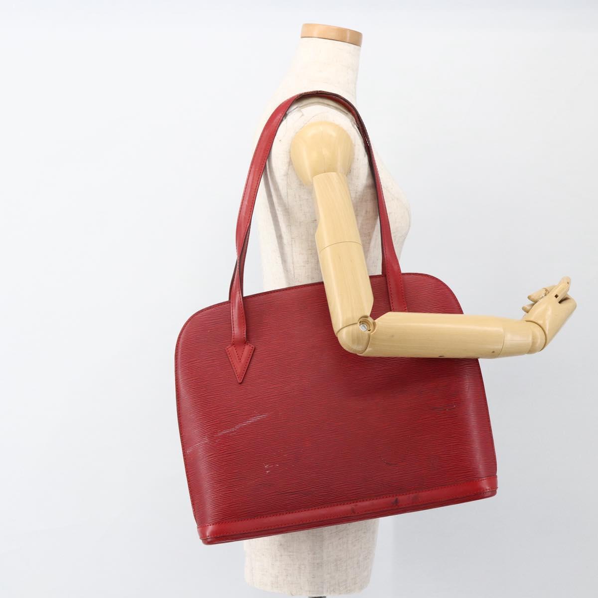 LOUIS VUITTON Epi Lussac Shoulder Bag Red M52287 LV Auth ka2880