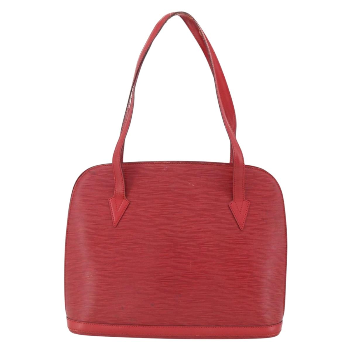 LOUIS VUITTON Epi Lussac Shoulder Bag Red M52287 LV Auth ka2880