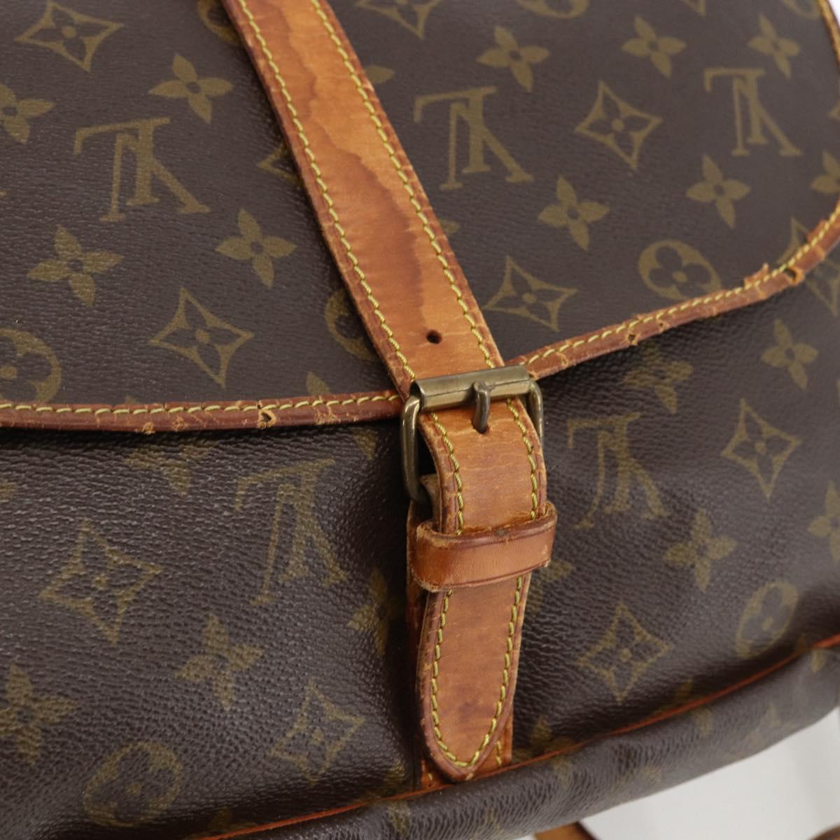 LOUIS VUITTON Monogram Saumur 35 Shoulder Bag M42254 LV Auth ka2882