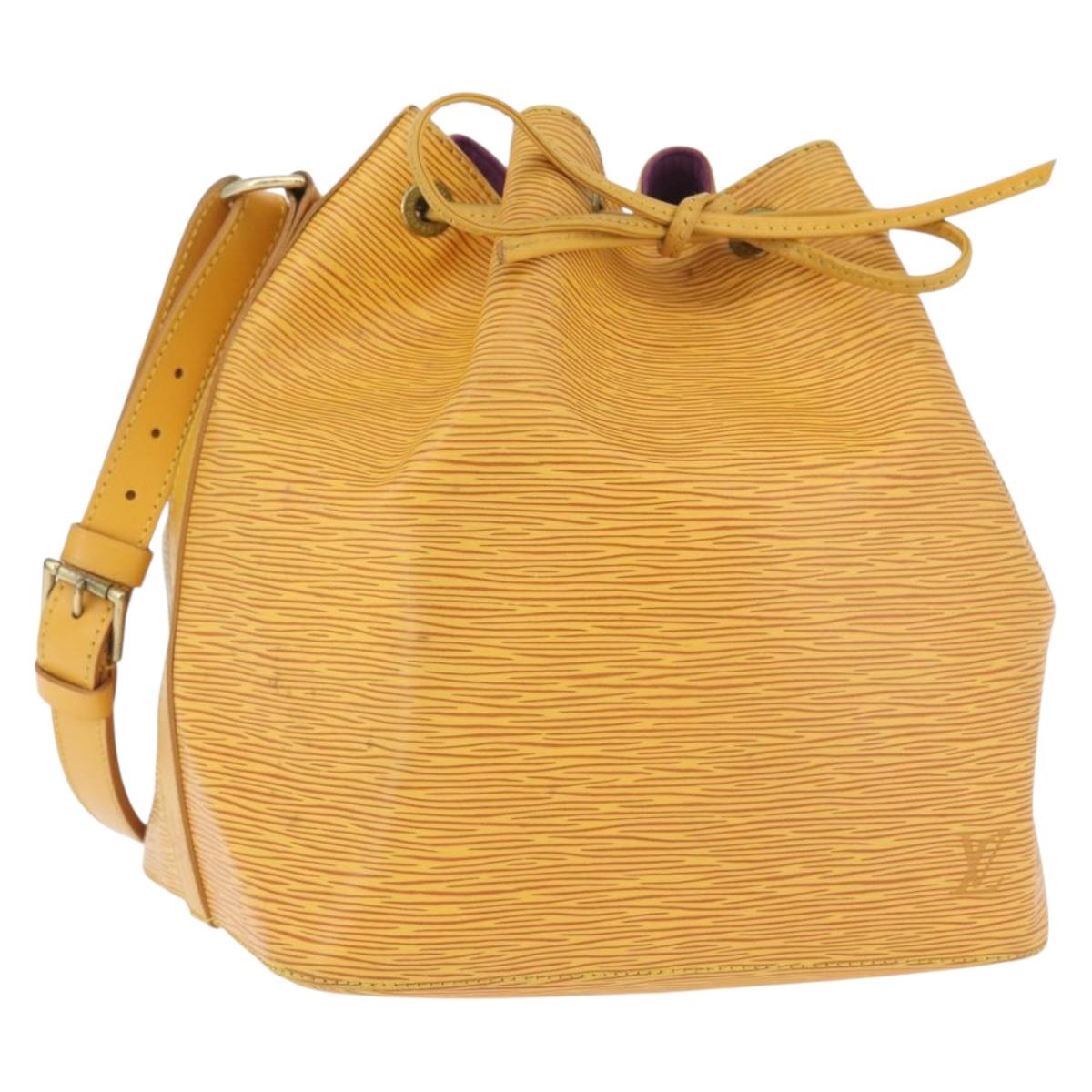 LOUIS VUITTON Epi Petit Noe Shoulder Bag Yellow M44109 LV Auth ka2883