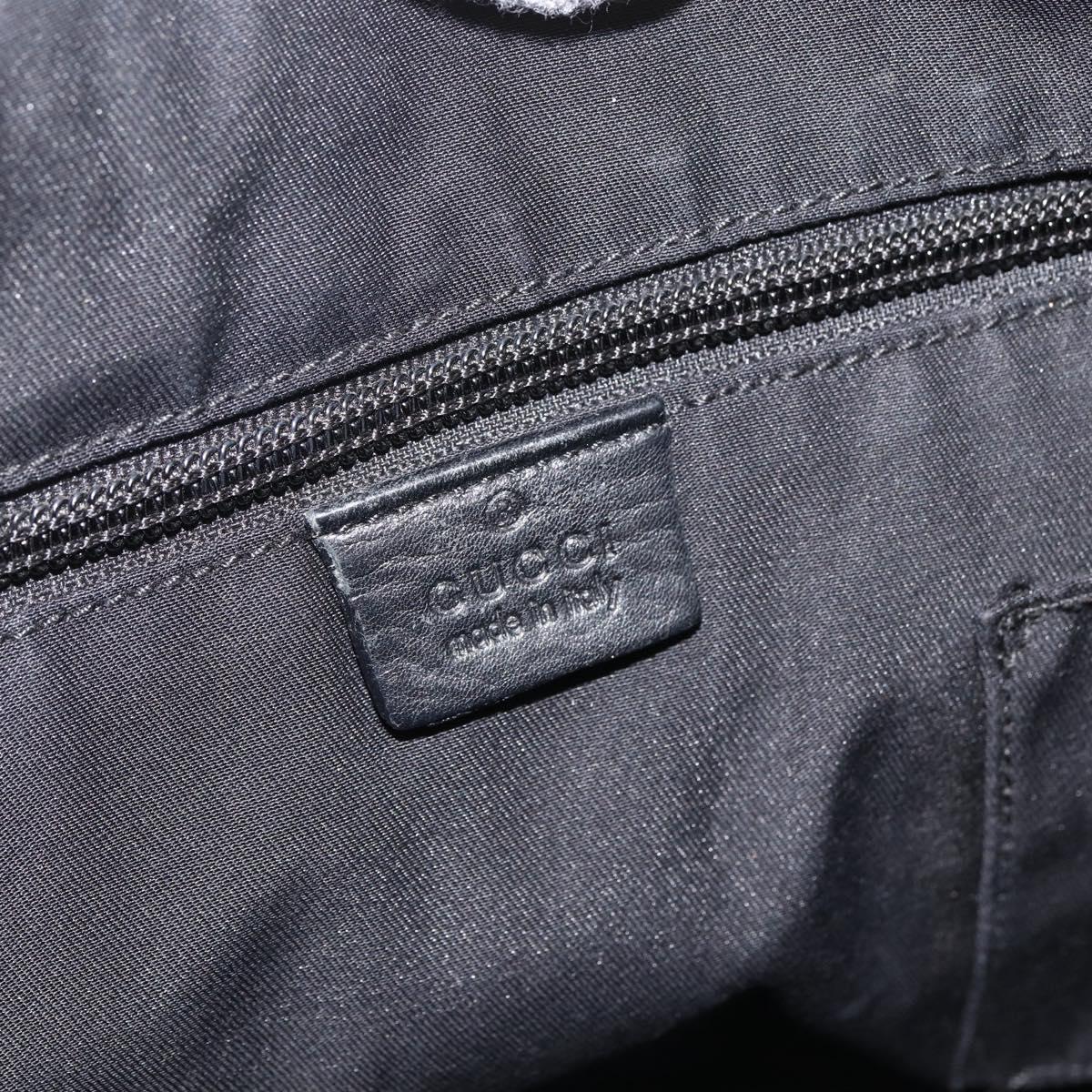 GUCCI Shoulder Bag Leather Black Silver 148476 Auth ka2890
