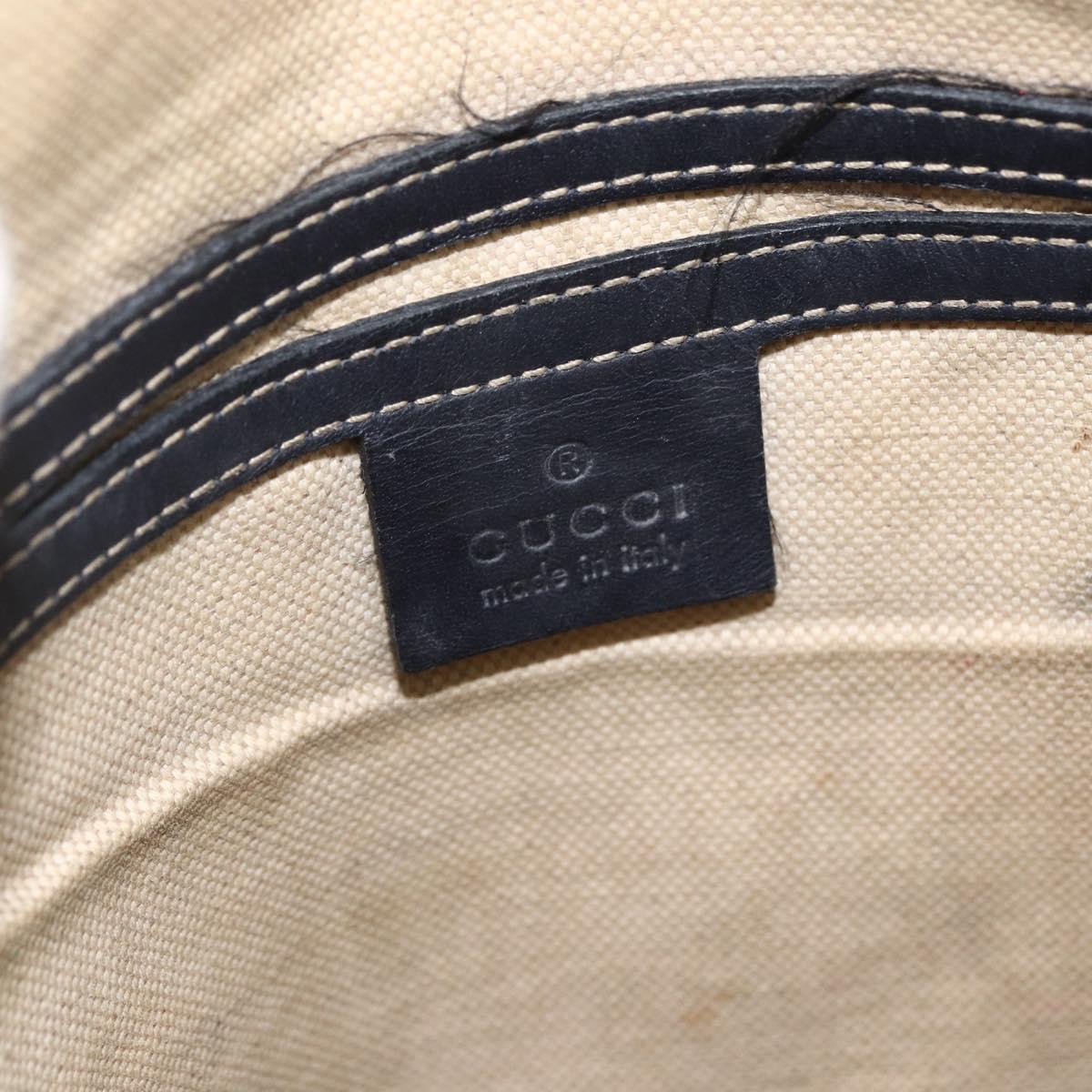 GUCCI GG Supreme Shoulder Bag PVC Navy Silver 223666 Auth ka2896