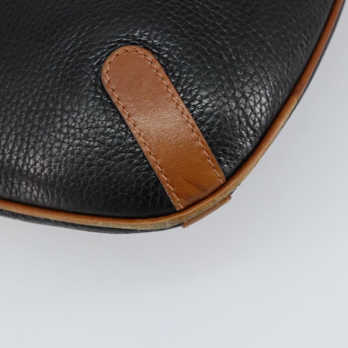 CELINE Tote Bag Leather Black Gold Auth ka290