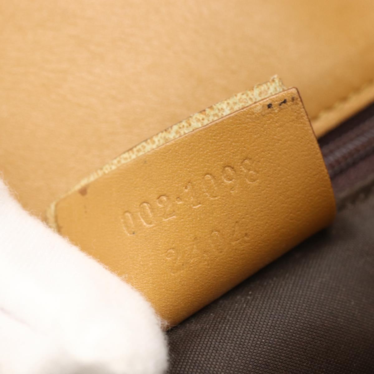 GUCCI GG Canvas Tote Bag Beige Gold 002 1098 2404 Auth ka2901
