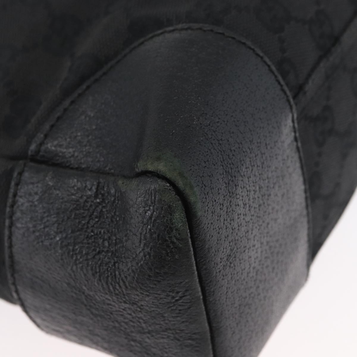 GUCCI GG Canvas Shoulder Bag Black Silver 110054 Auth ka2902