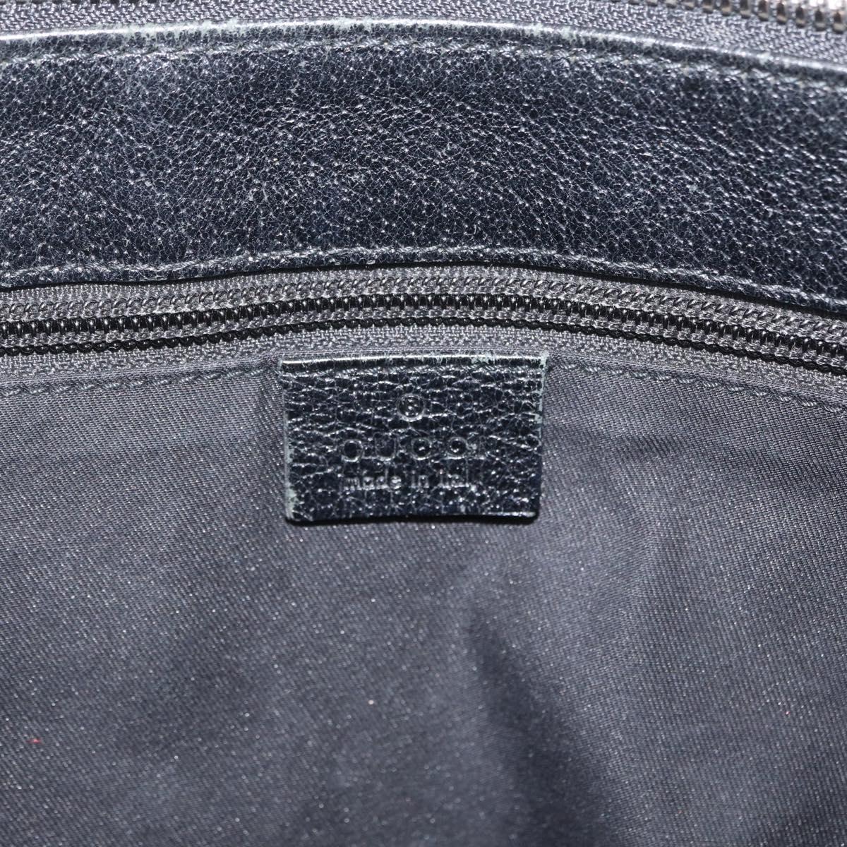 GUCCI GG Canvas Shoulder Bag Black Silver 110054 Auth ka2902