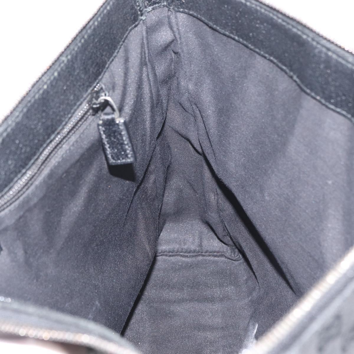 GUCCI GG Canvas Shoulder Bag Black Silver 110054 Auth ka2902