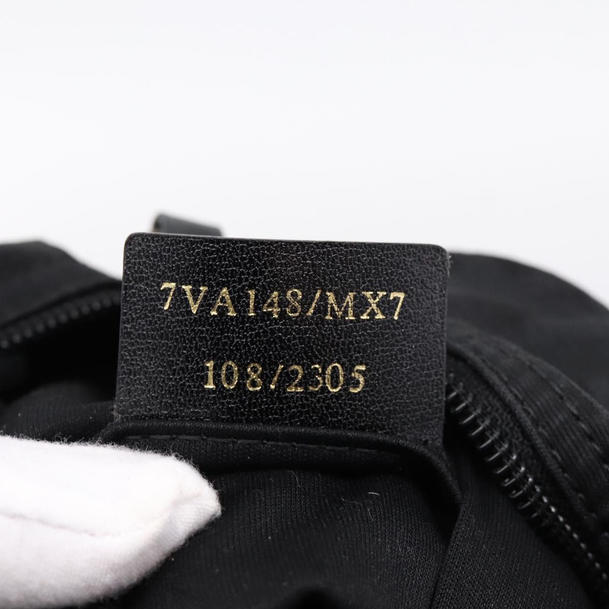 FENDI Zucca Canvas Shoulder Bag Black Auth ka2914