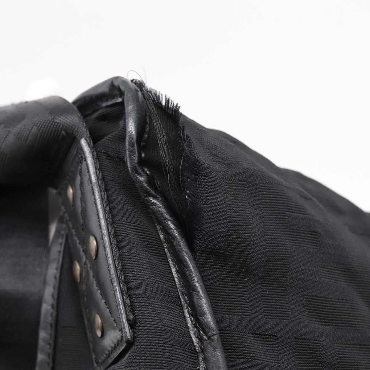 FENDI Zucca Canvas Shoulder Bag Black Auth ka2914