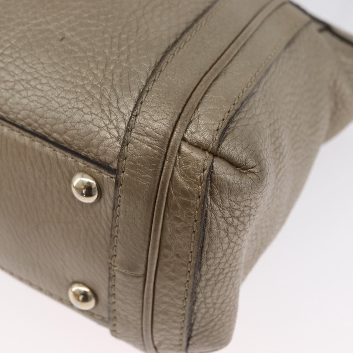 GUCCI Hand Bag Leather 2way Gold Tone 282300 Auth ka2918