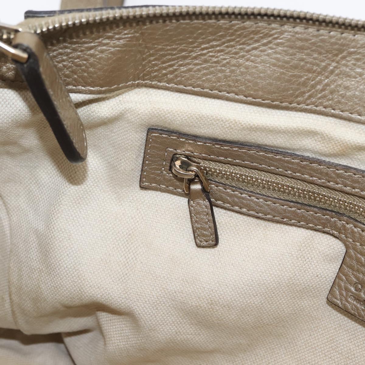 GUCCI Hand Bag Leather 2way Gold Tone 282300 Auth ka2918