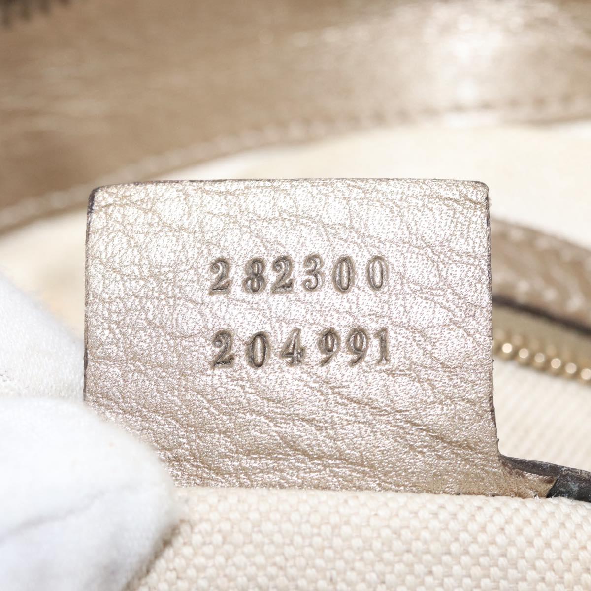 GUCCI Hand Bag Leather 2way Gold Tone 282300 Auth ka2918
