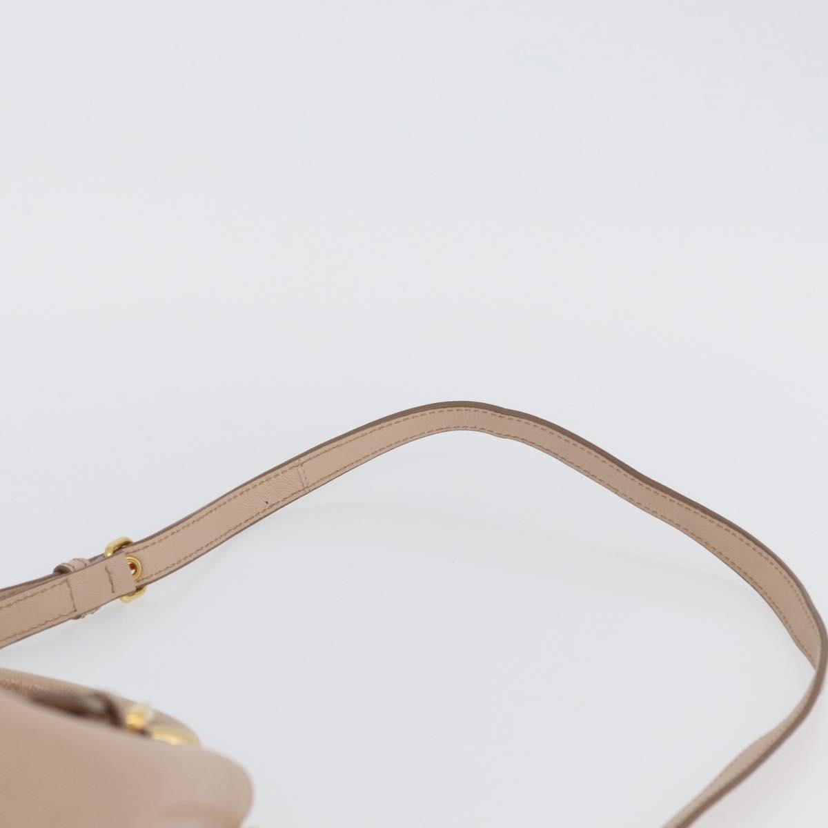 Miu Miu Hand Bag Leather 2way Pink Gold Auth ka2936