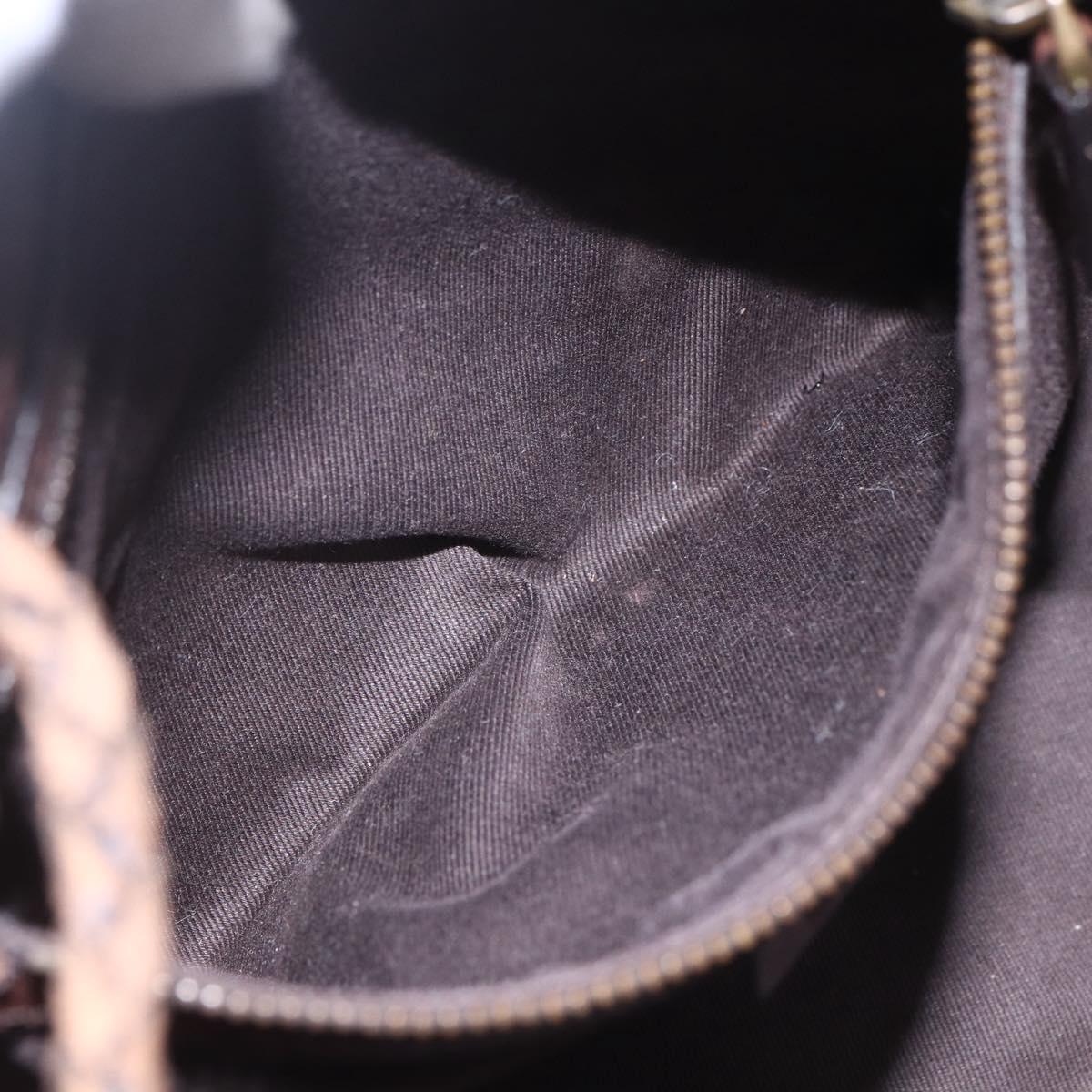 GUCCI GG Canvas Shoulder Bag Beige Gold 109143 Auth ka295