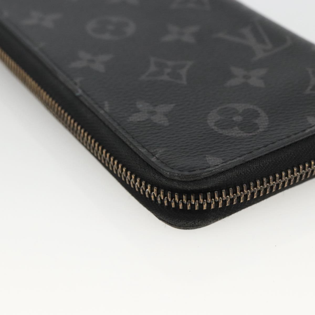 LOUIS VUITTON Monogram Eclipse Zippy Wallet Vertical Wallet M62295 Auth ka2951