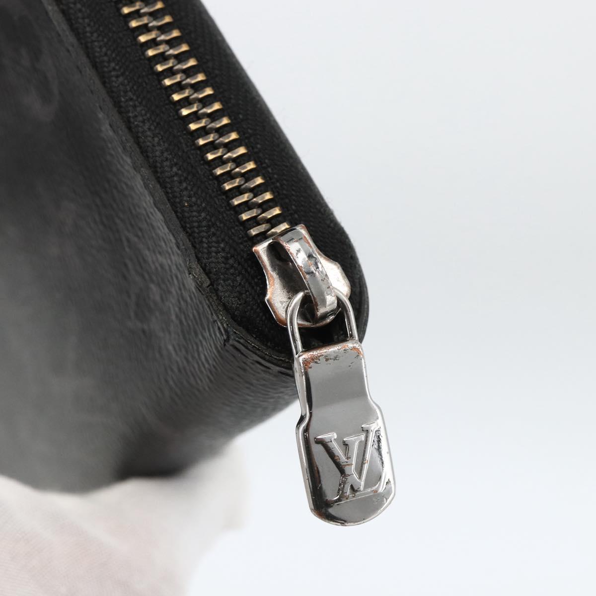 LOUIS VUITTON Monogram Eclipse Zippy Wallet Vertical Wallet M62295 Auth ka2951