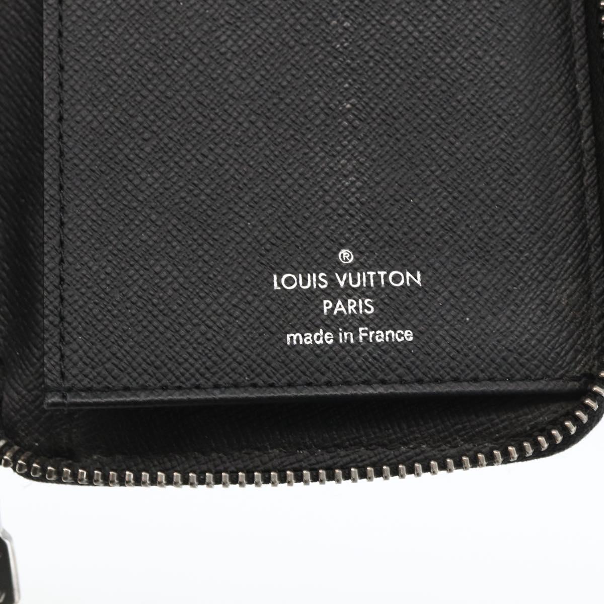 LOUIS VUITTON Monogram Eclipse Zippy Wallet Vertical Wallet M62295 Auth ka2951