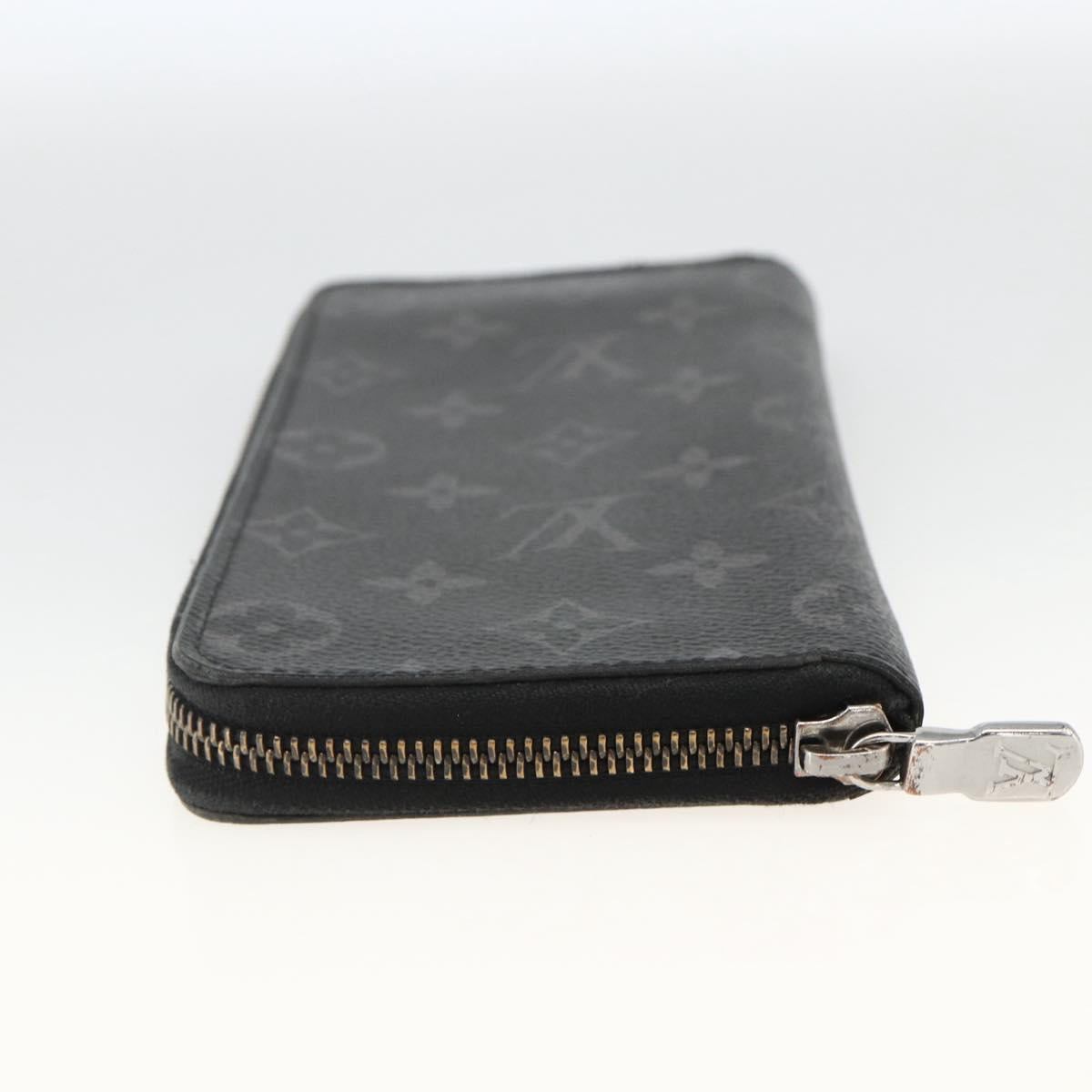 LOUIS VUITTON Monogram Eclipse Zippy Wallet Vertical Wallet M62295 Auth ka2951