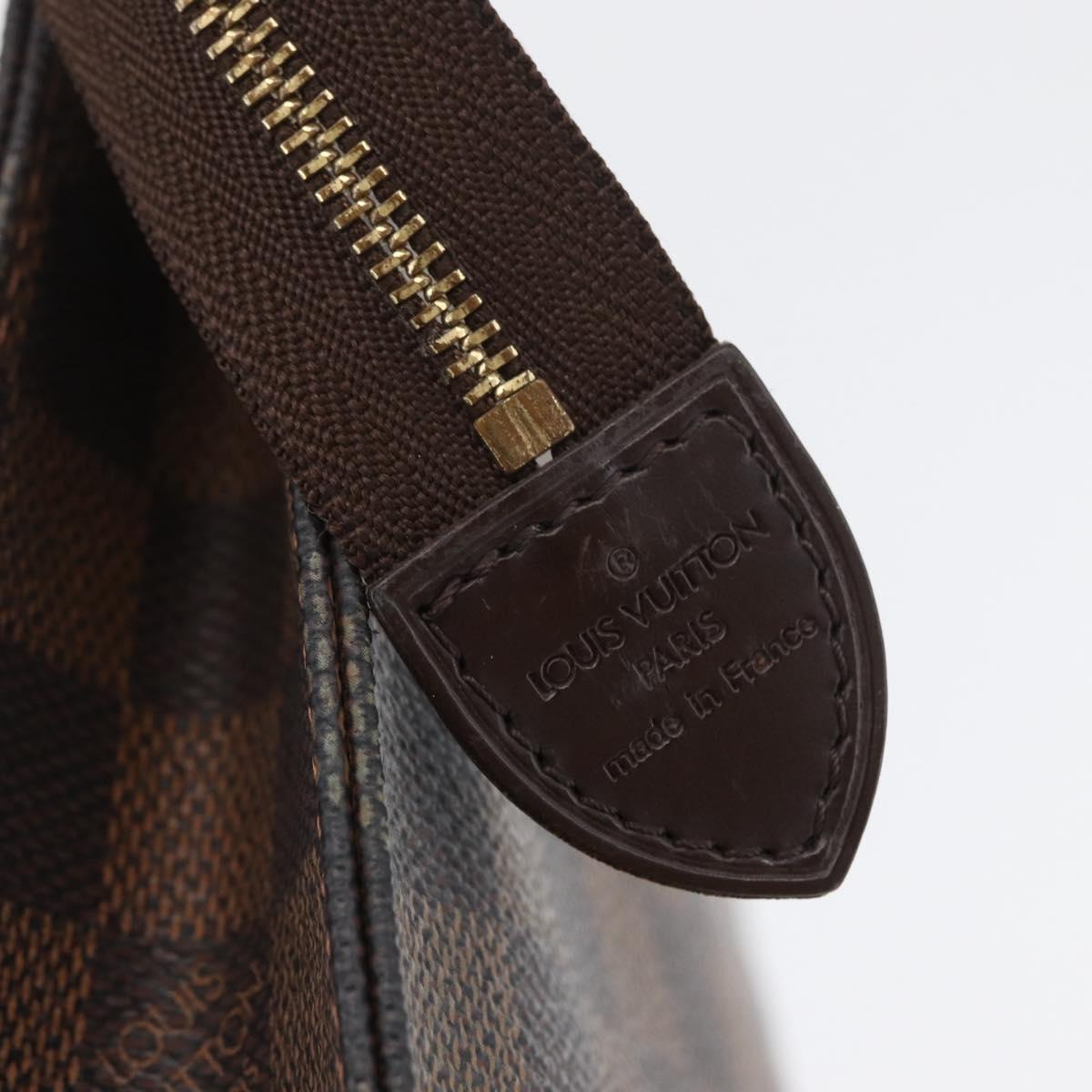 LOUIS VUITTON Damier Ebene Poche Toilette 19 Pouch N47544 LV Auth ka2972
