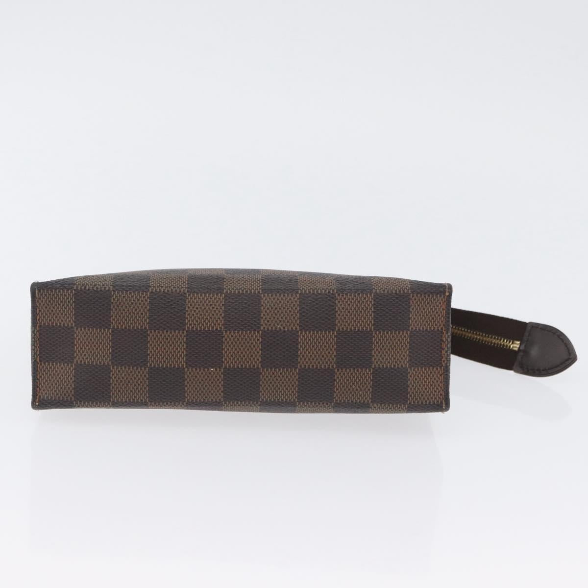 LOUIS VUITTON Damier Ebene Poche Toilette 19 Pouch N47544 LV Auth ka2972