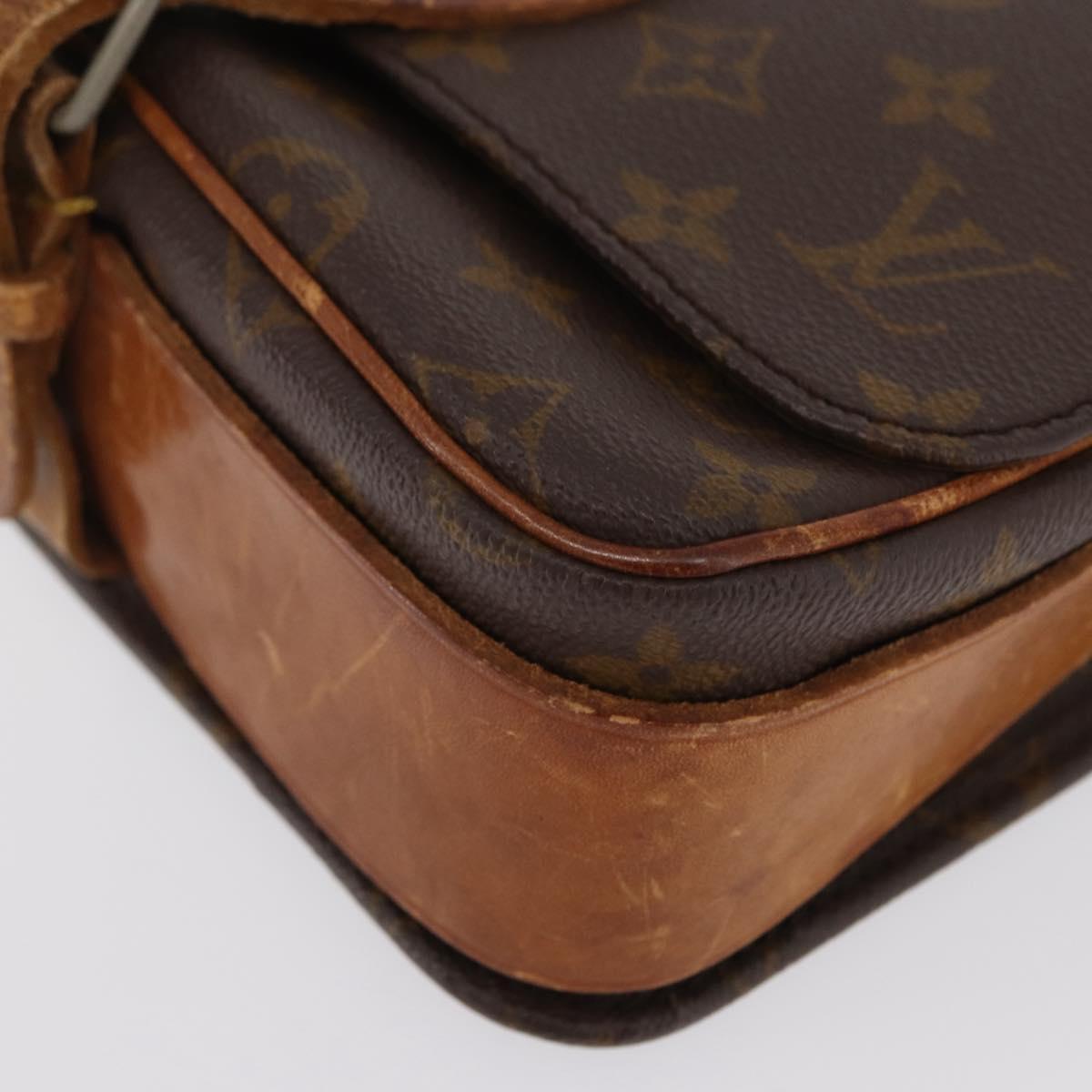 LOUIS VUITTON Monogram Cartouchiere MM Bag Vintage M51253 LV Auth ka2974