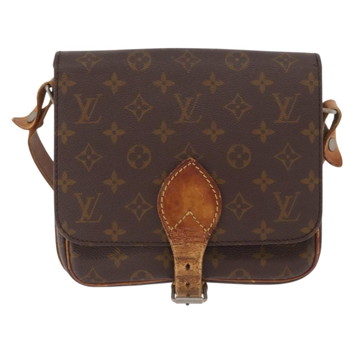 LOUIS VUITTON Monogram Cartouchiere MM Bag Vintage M51253 LV Auth ka2974