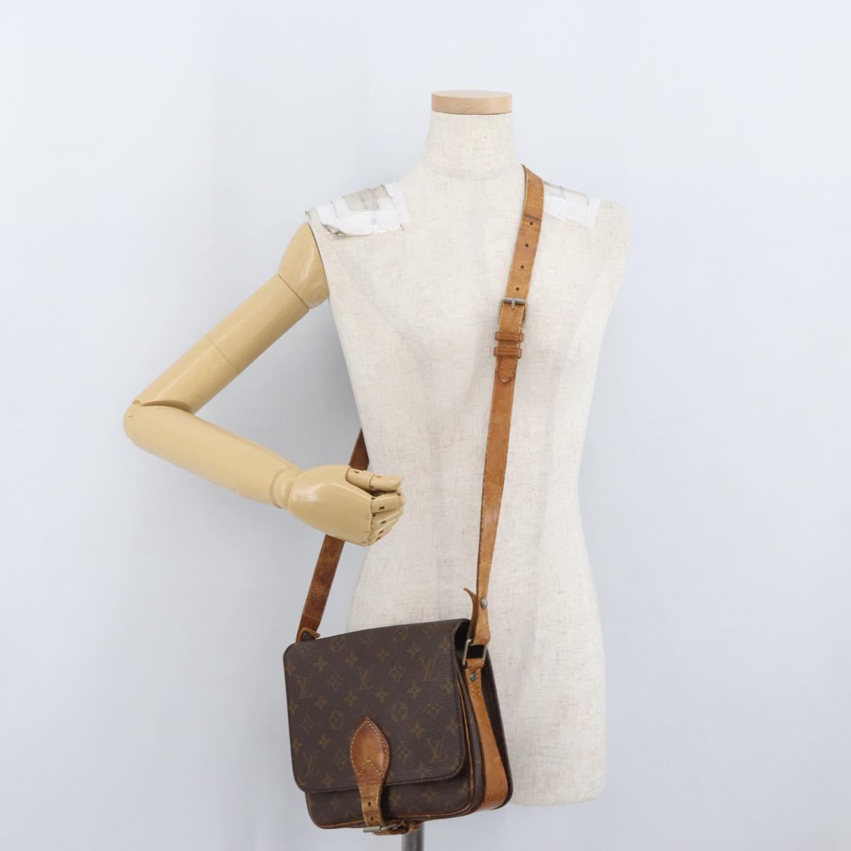 LOUIS VUITTON Monogram Cartouchiere MM Bag Vintage M51253 LV Auth ka2974
