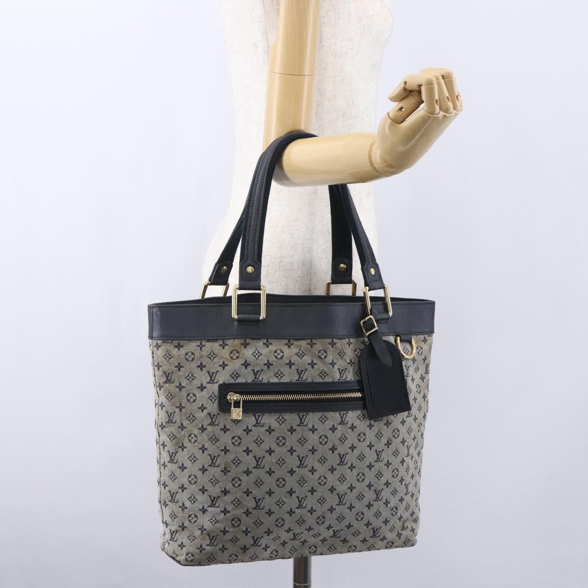 LOUIS VUITTON Monogram Mini Lucille GM Tote Bag TST Blue M92679 LV Auth ka298