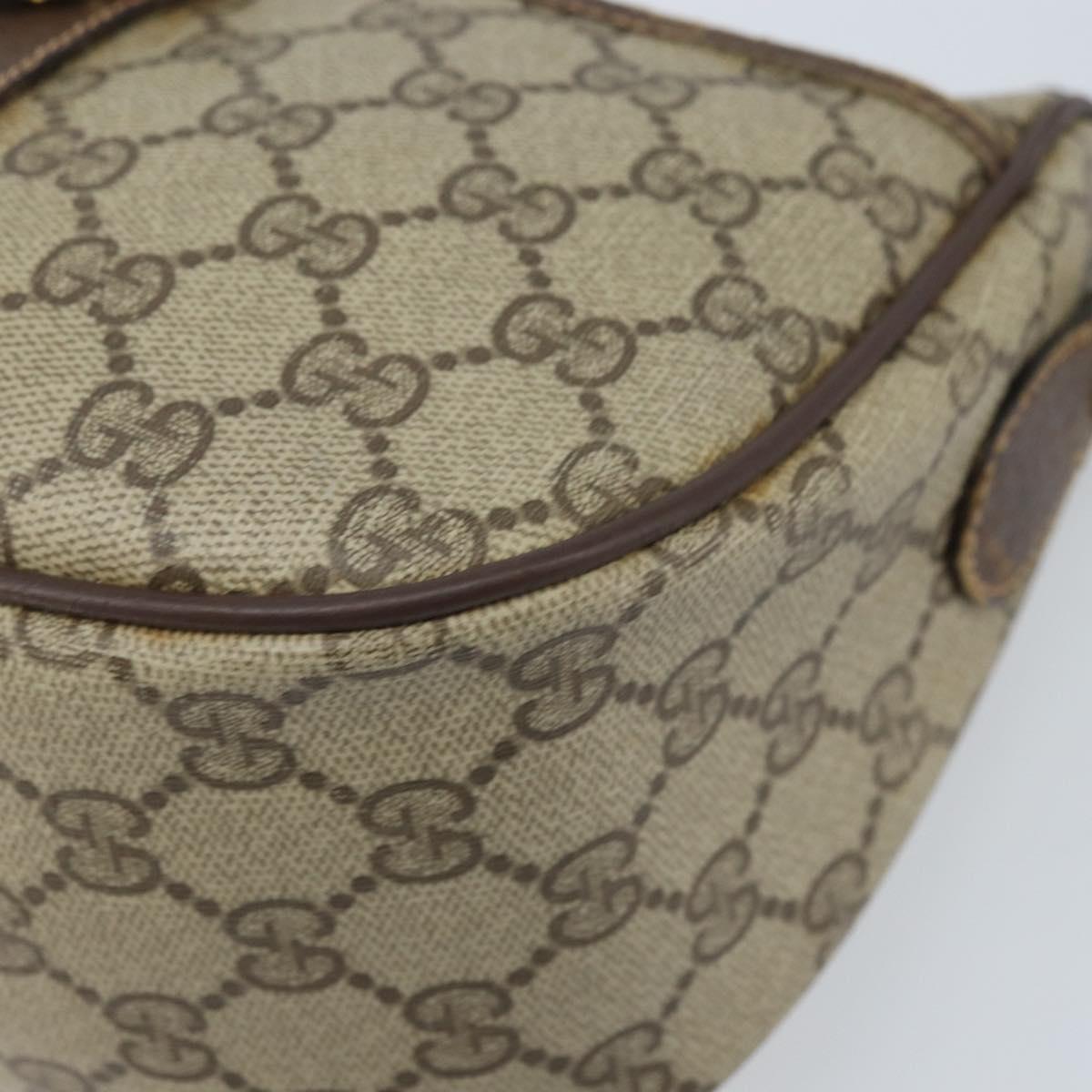 GUCCI GG Supreme Web Sherry Line Bag PVC Beige Red 89 02 032 Auth ka2995