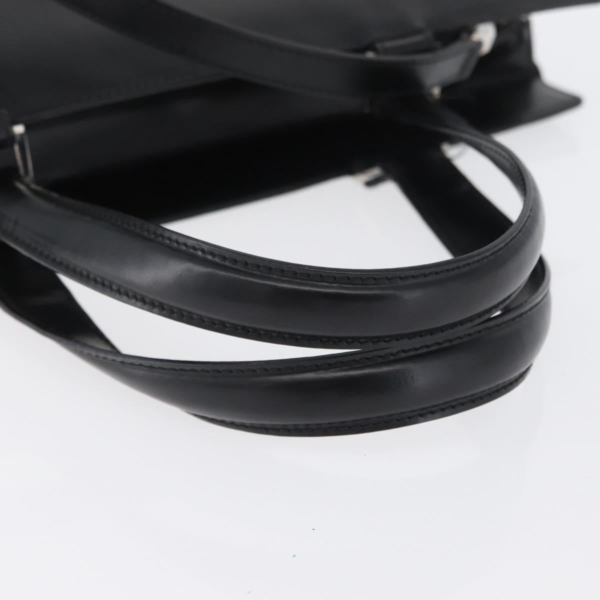 Salvatore Ferragamo Hand Bag Leather 2way Black Silver Auth ka3005