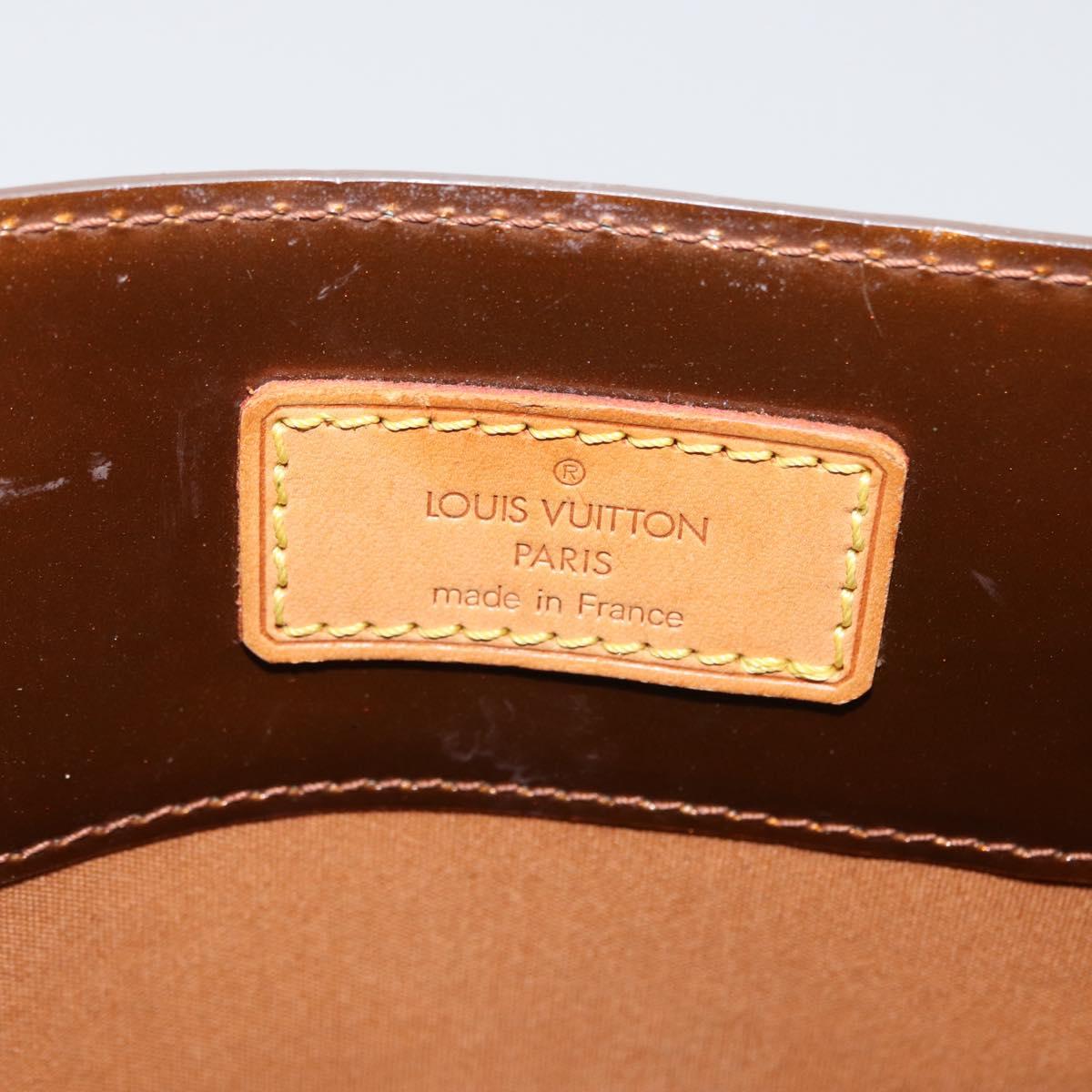 LOUIS VUITTON Monogram Vernis Reade MM Hand Bag Bronze M91143 LV Auth ka3006