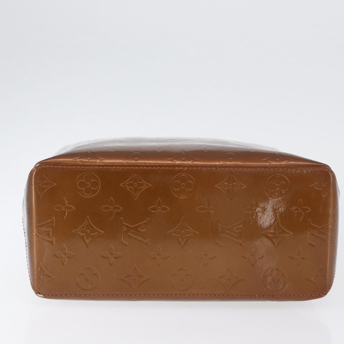 LOUIS VUITTON Monogram Vernis Reade MM Hand Bag Bronze M91143 LV Auth ka3006