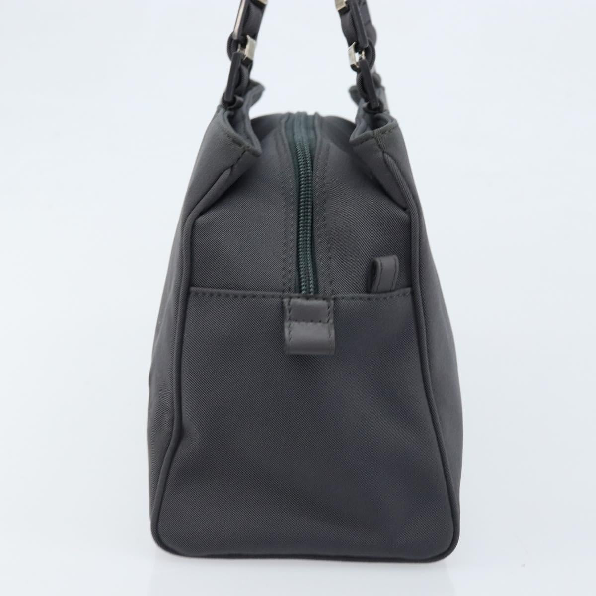Salvatore Ferragamo Hand Bag Canvas Gray Auth ka3010