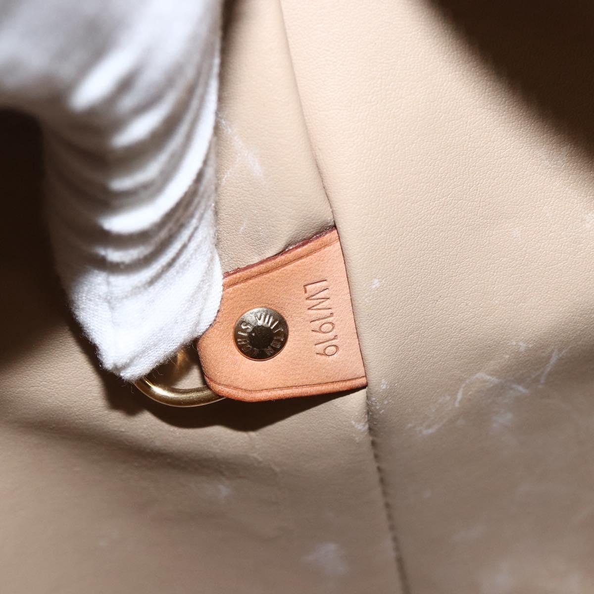 LOUIS VUITTON Monogram Vernis Houston Hand Bag Beige M91004 LV Auth ka3023
