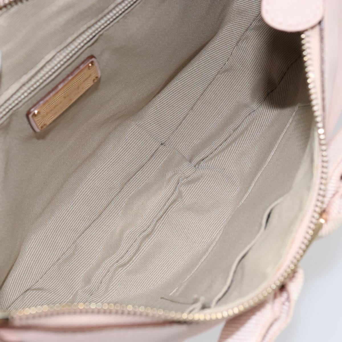 Salvatore Ferragamo Shoulder Bag Leather Pink Gold Auth ka3027