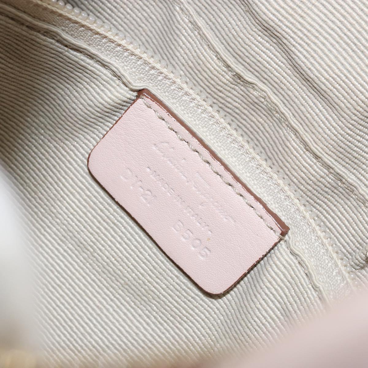 Salvatore Ferragamo Shoulder Bag Leather Pink Gold Auth ka3027