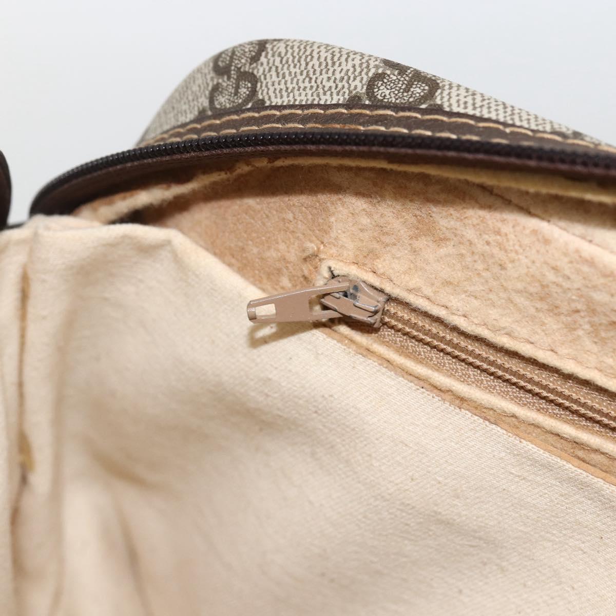 GUCCI GG Supreme Web Sherry Line Hand Bag PVC Beige Gold 010 378 Auth ka3033