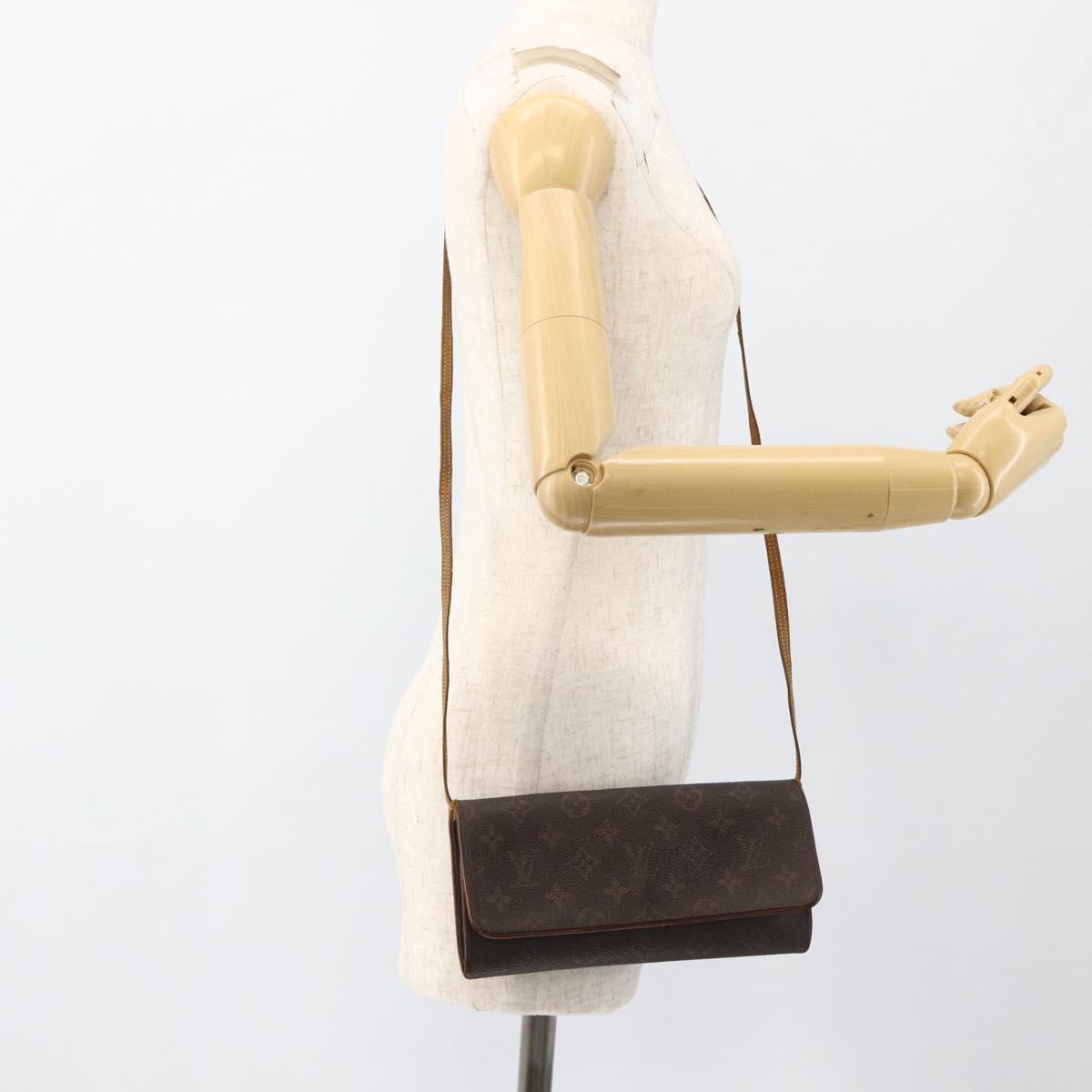LOUIS VUITTON Monogram Pochette Twin GM Shoulder Bag M51852 LV Auth ka3039
