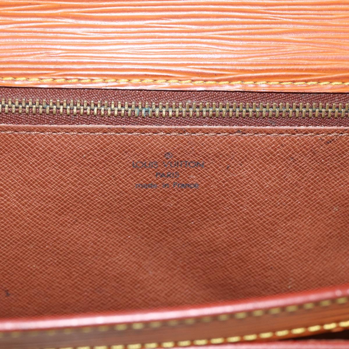 LOUIS VUITTON Epi Serie Dragonne Hand Bag Zipangu Gold M52618 LV Auth ka3076