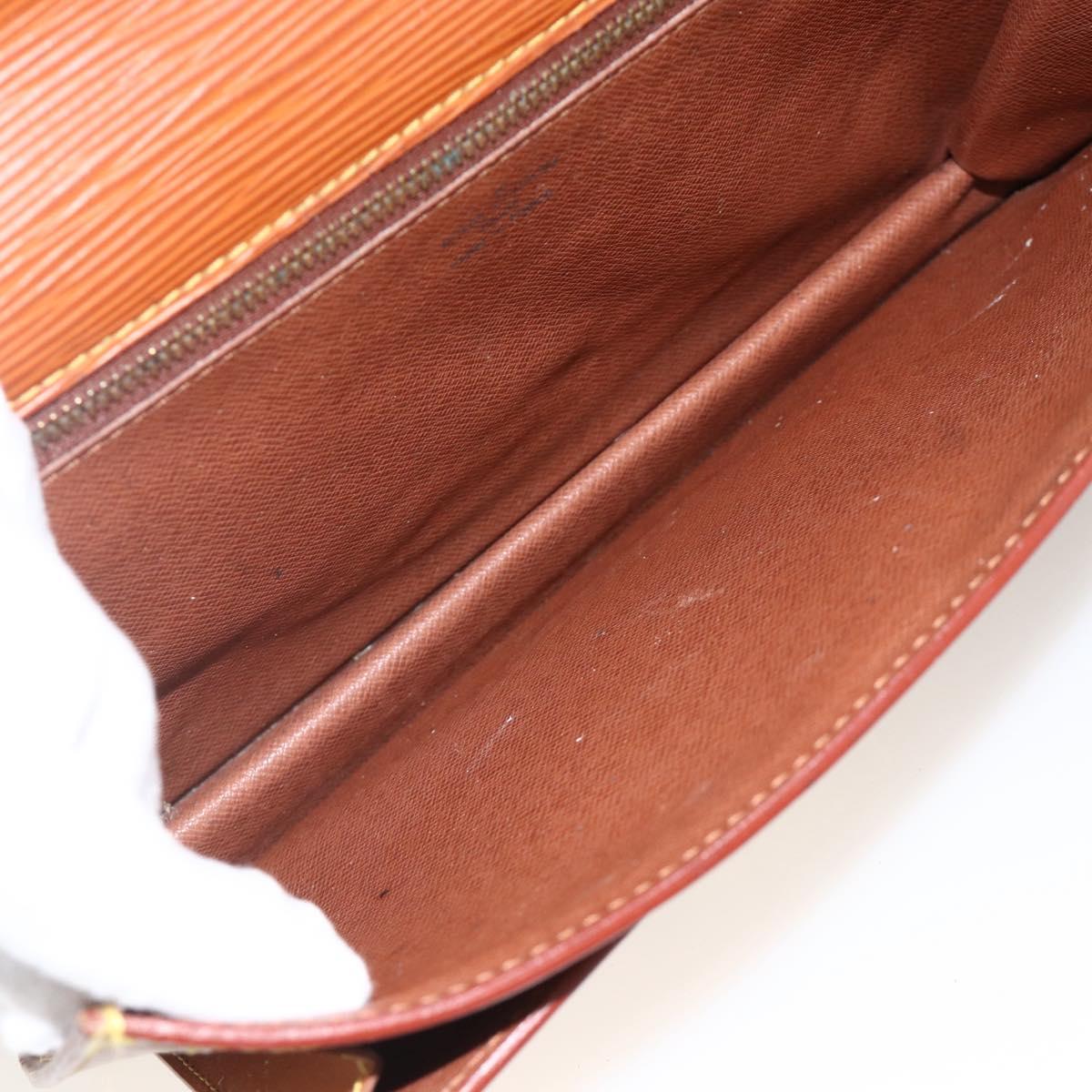 LOUIS VUITTON Epi Serie Dragonne Hand Bag Zipangu Gold M52618 LV Auth ka3076