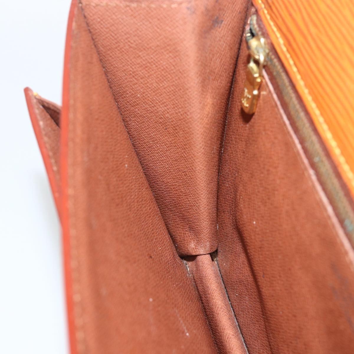 LOUIS VUITTON Epi Serie Dragonne Hand Bag Zipangu Gold M52618 LV Auth ka3076