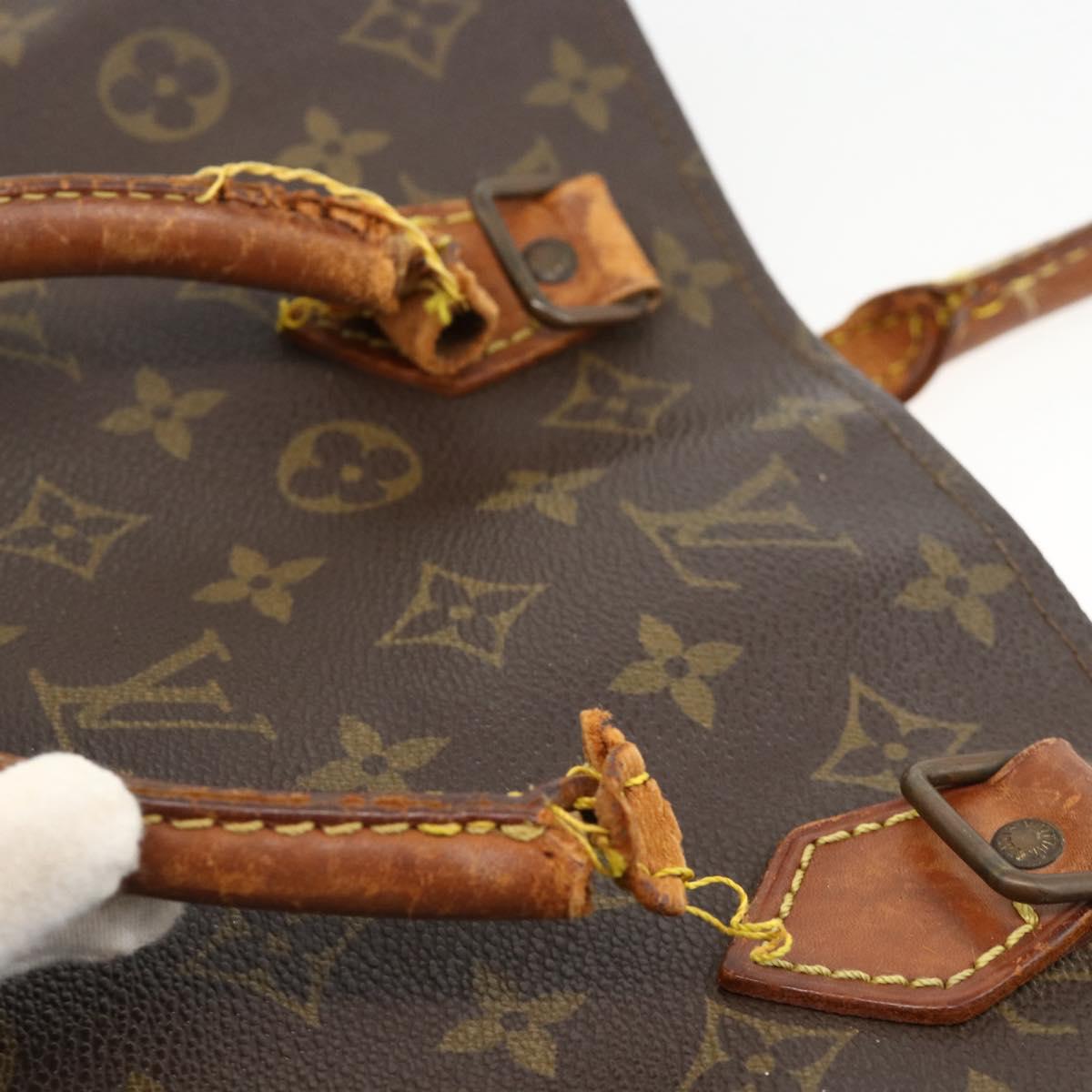 LOUIS VUITTON Monogram Sac Plat Hand Bag M51140 LV Auth ka3078