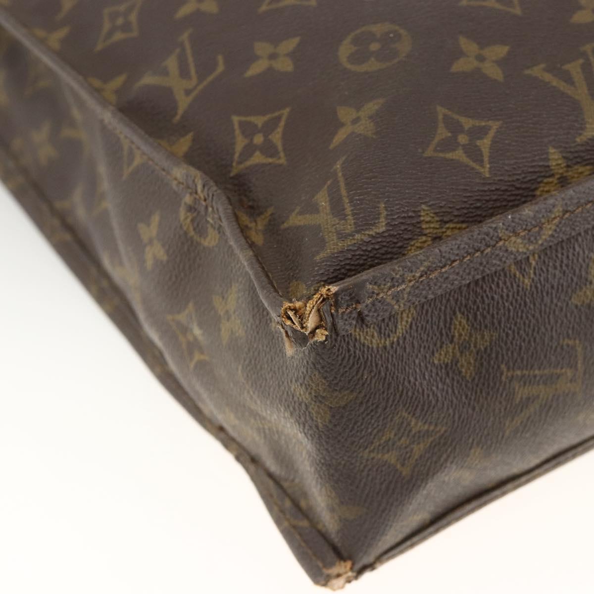 LOUIS VUITTON Monogram Sac Plat Hand Bag M51140 LV Auth ka3078