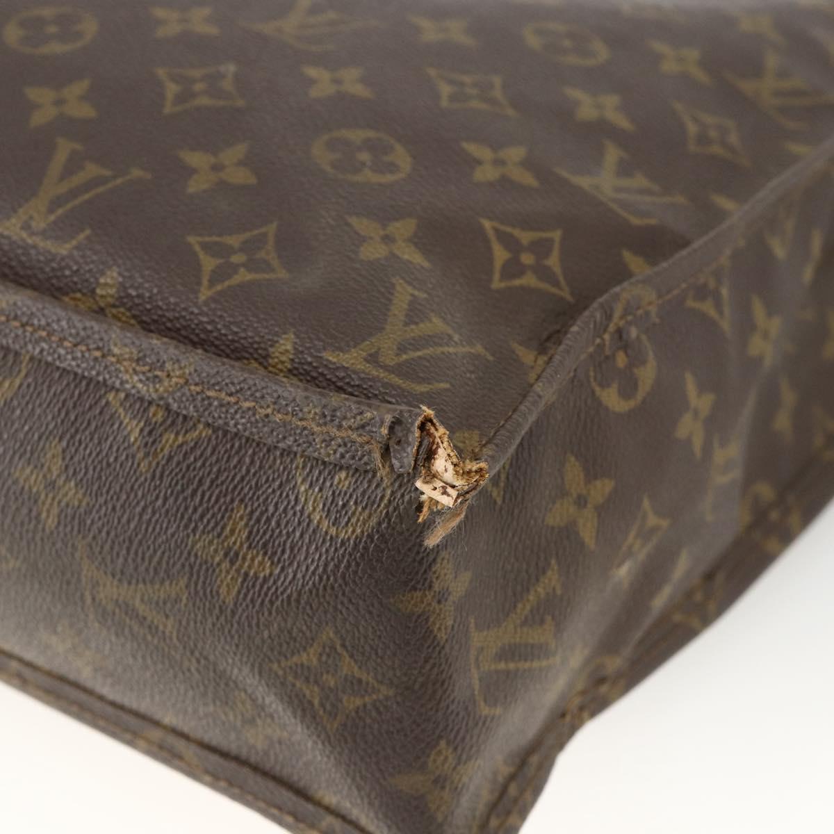 LOUIS VUITTON Monogram Sac Plat Hand Bag M51140 LV Auth ka3078