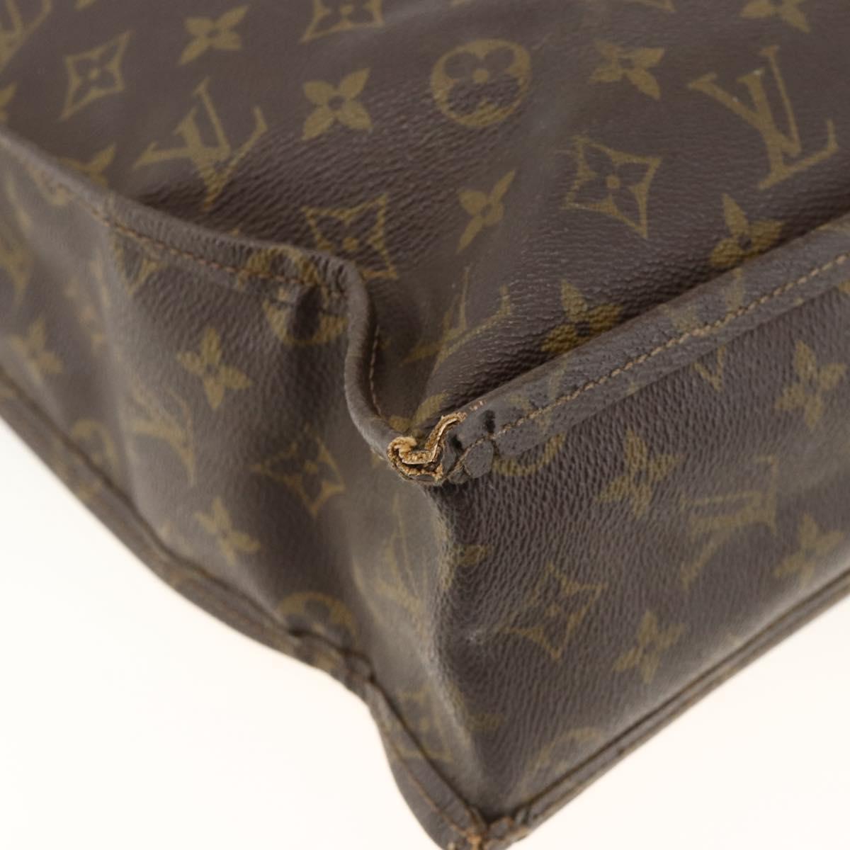 LOUIS VUITTON Monogram Sac Plat Hand Bag M51140 LV Auth ka3078
