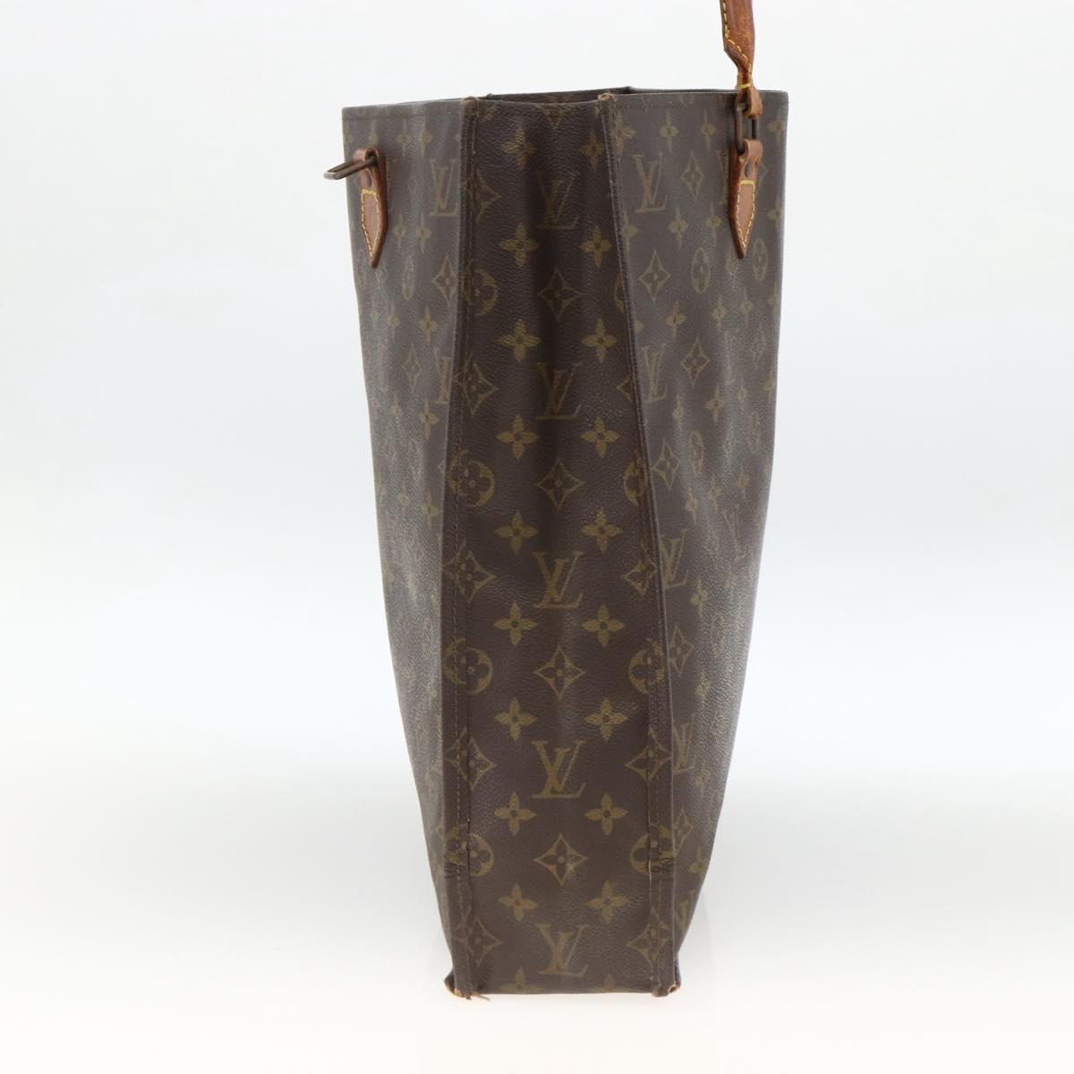 LOUIS VUITTON Monogram Sac Plat Hand Bag M51140 LV Auth ka3078
