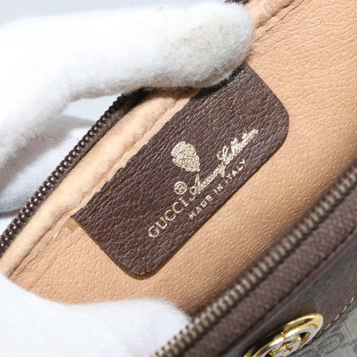 GUCCI GG Supreme Shoulder Bag PVC Beige Gold 97 02 068 Auth ka3083