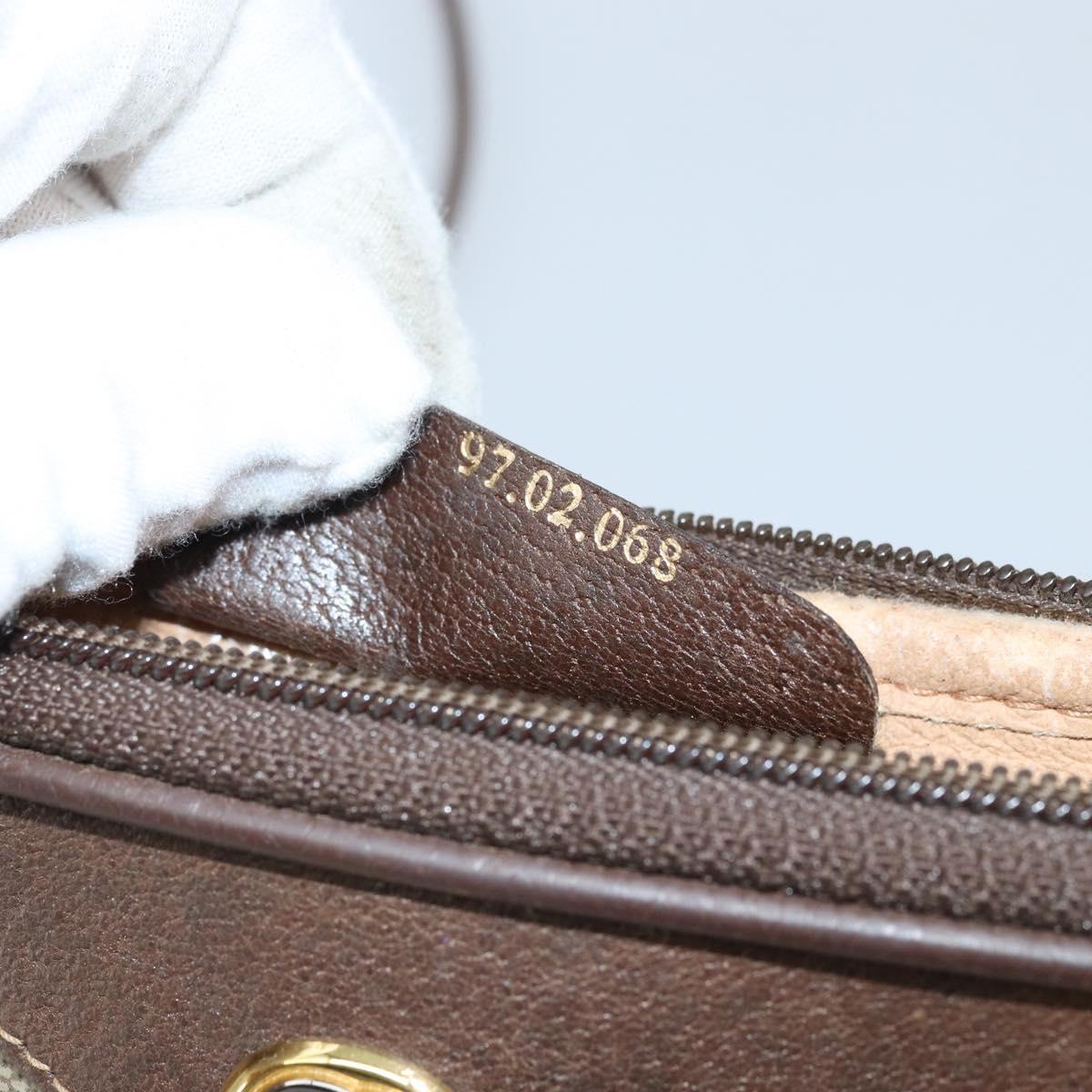 GUCCI GG Supreme Shoulder Bag PVC Beige Gold 97 02 068 Auth ka3083